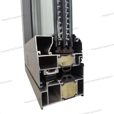 Alloy 6061 T5 Broken Bridge Glass Aluminum Insulation System Window Fire Resistant Profile