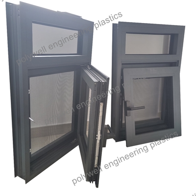 Aluminum Alloy Three Rail Translation Window Sound Insulation Anti Theft Profile with Thermal break stip