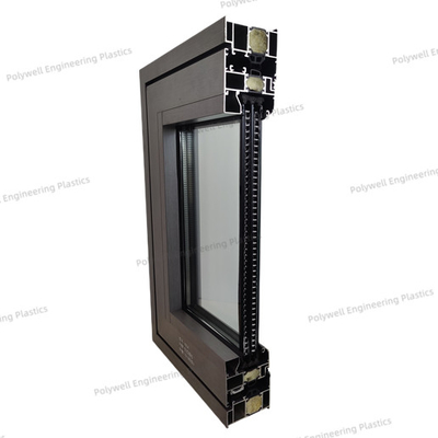 Thermal Break Strips Aluminum Folding System Windows Super Hardness Double Glazed Profile