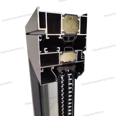 PA66 GF25 Broken Bridge Aluminum System Door And Window Sound Heat Insulation Profile